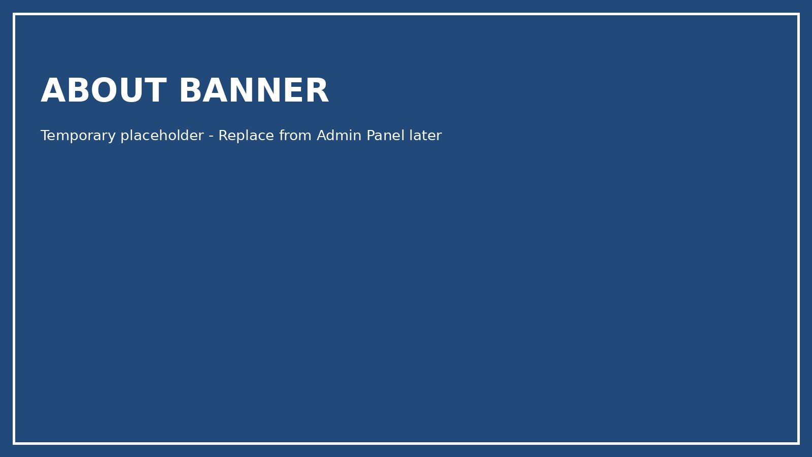 About Banner