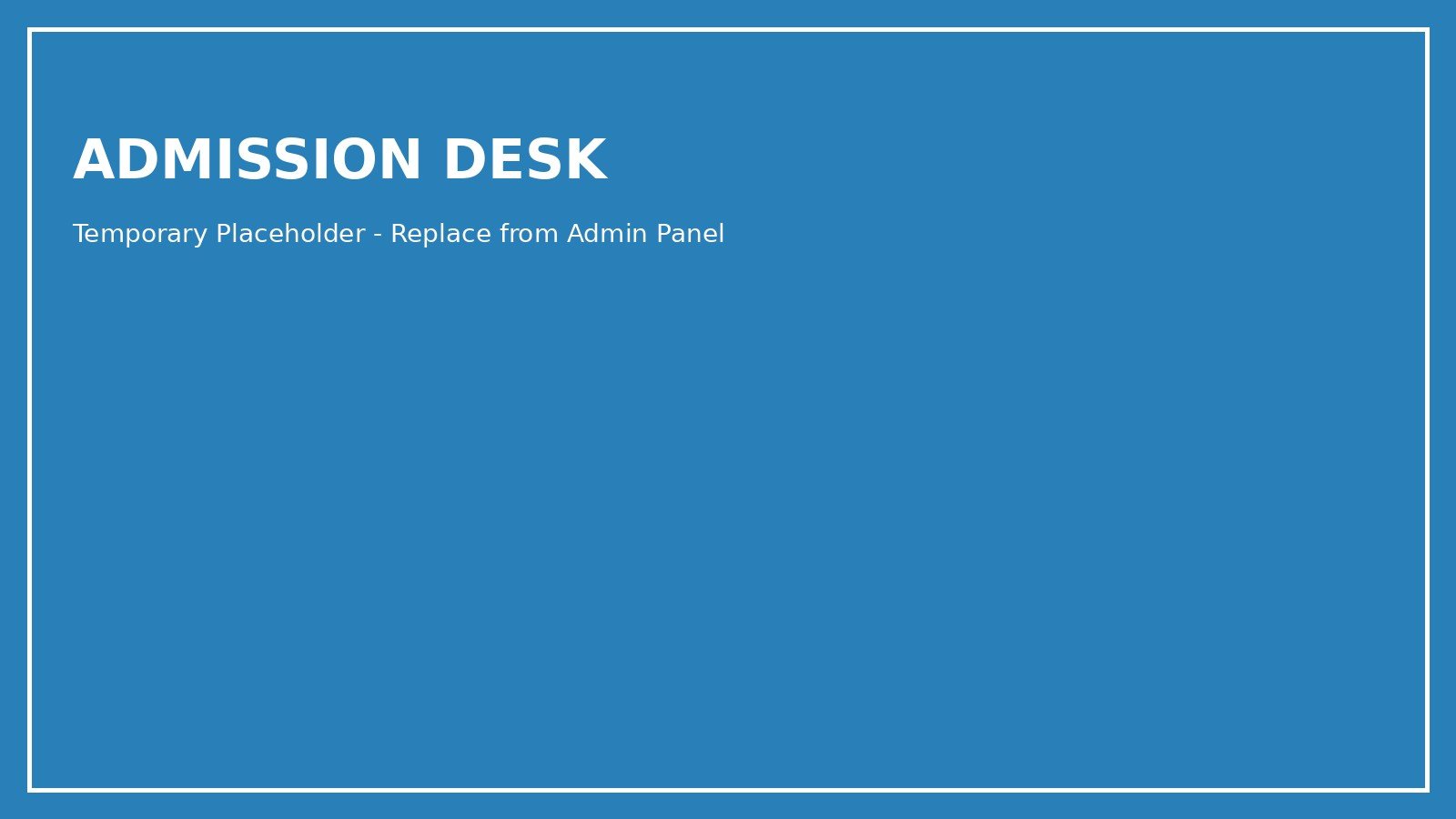Admission